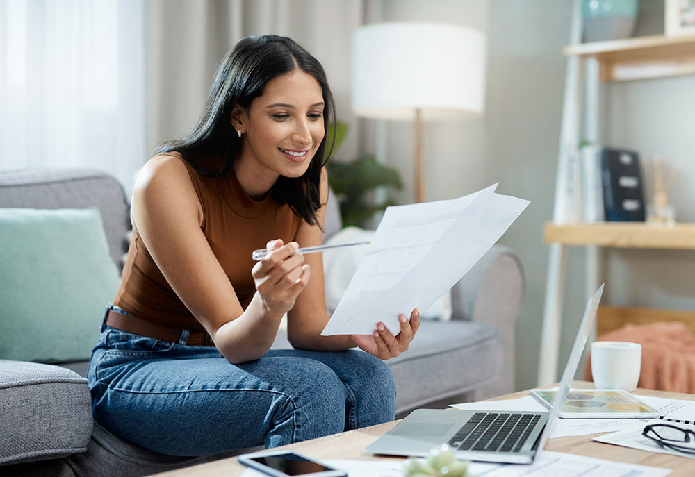 Patient reviewing dental insurance paperwork